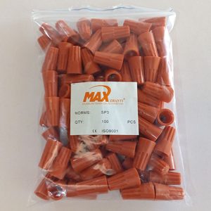 کانکتور پیچی سایز SP3 رنگ نارنجی بسته 100 عددی
