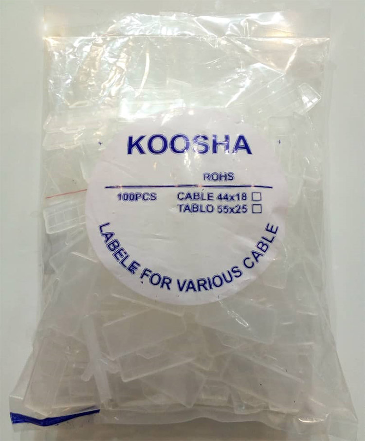 پلاک کابل پلاستیکی بزرگ بسته 100 عددی پلاک کابل پلاستیکی بزرگ بسته 100 عددی