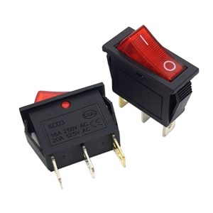 کلید راکر باریک چراغدار سه پین مدل KCD3-101N