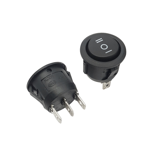 کلید راکر گرد سه حالته سه پین مدل KCD2-103 کلید راکر گرد سه حالته سه پین مدل KCD2-103