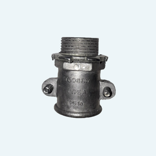 گلند فلزی لوله فلکسیبل دو پیچ سایز PG16 گلند فلزی لوله فلکسیبل دو پیچ سایز PG16