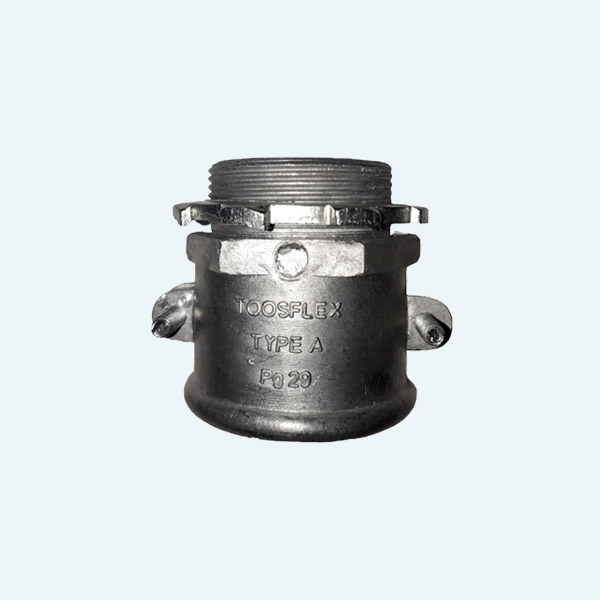 گلند فلزی لوله فلکسیبل دو پیچ سایز PG29 گلند فلزی لوله فلکسیبل دو پیچ سایز PG29