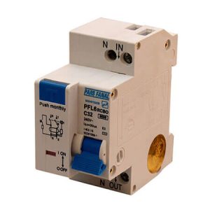 کلید محافظ جان ترکیبی الکترونیکی 2 پل 32 آمپر پارس فانال