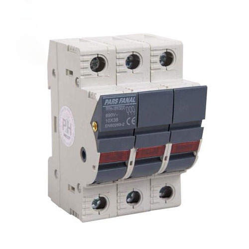 سکسیونر سه فاز 38*10 (پایه فیوز) پارس فانال سکسیونر سه فاز 38*10 (پایه فیوز) پارس فانال