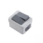 کلید روکار دو پل پارت الکتریک مدل برکه