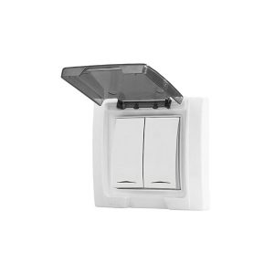 کلید دو پل توکار بارانی پارت الکتریک مدل آذین