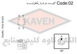 کلید گردان دوفاز یکطرفه 16 آمپر الکترو کاوه KA1602 - Image 2