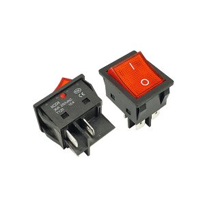 کلید راکر دو حالته پهن چراغدار مدل KCD4-102N 30A