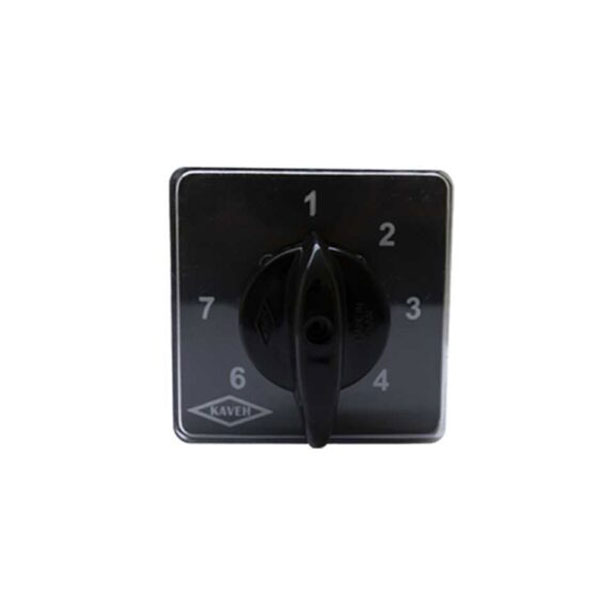 کلید گردان یک پل هفت حالته بدون صفر الکترو کاوه 25CM17 کلید گردان یک پل هفت حالته بدون صفر الکترو کاوه 25CM17
