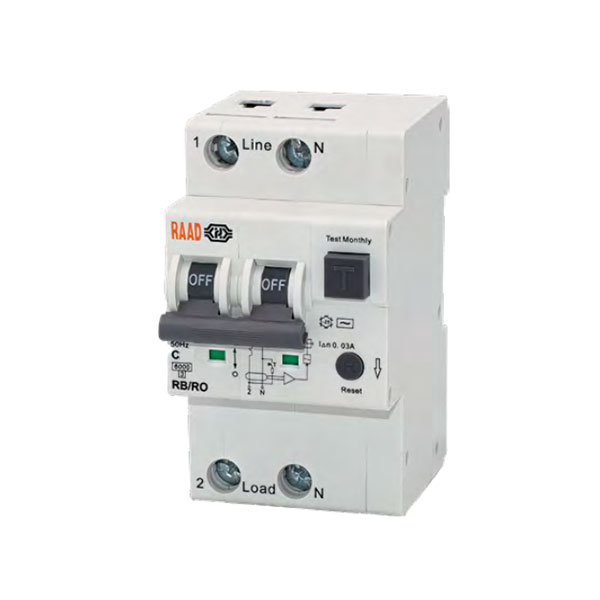 کلید محافظ جان ترکیبی 2 پل 50 آمپر رعد کلید محافظ جان ترکیبی 2 پل 50 آمپر رعد