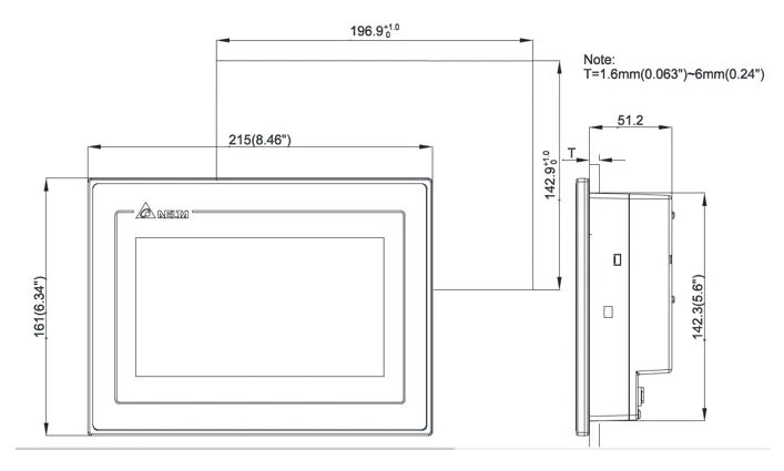 HMI دلتا صفحه نمایش 7 اینچ مدل DOP-107CV