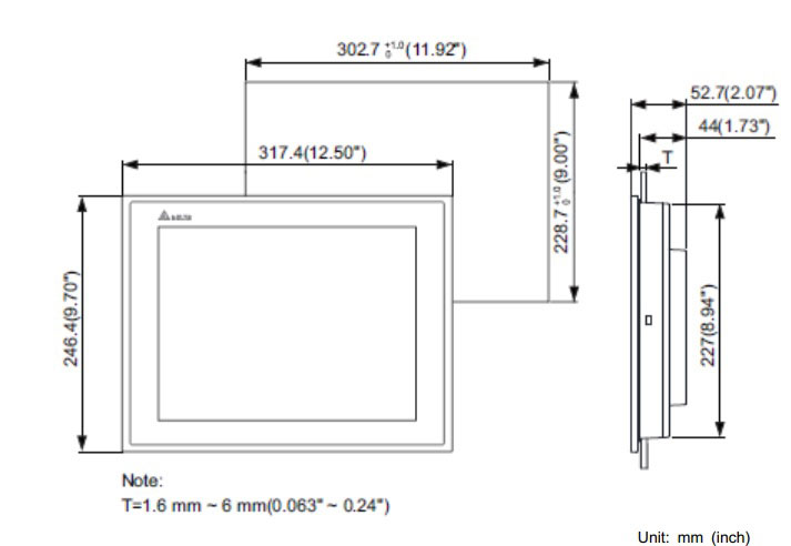 ابعاد اچ ام آی دلتا مدل DOP-112MX