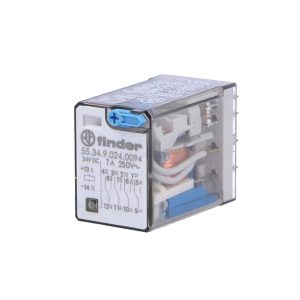 رله شیشه ای چهار کنتاکت 7 آمپر 24VDC فیندر