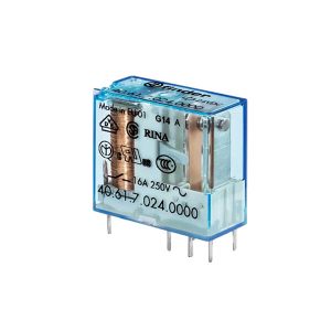 رله شیشه ای تک کنتاکت 16 آمپر 24VDC فیندر
