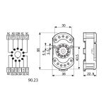 سوکت 11 پایه مناسب رله های سری 6013 فیندر مدل 9023 - Image 3