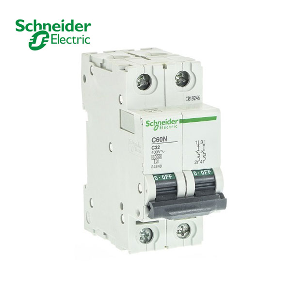 کلید مینیاتوری دو پل 32 آمپر (6KA) اشنایدر کلید مینیاتوری دو پل 32 آمپر (6KA) اشنایدر