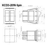 کلید راکر باریک چراغدار دو پل مدل KCD3-201N - Image 4