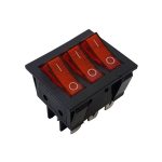 کلید راکر باریک چراغدار سه پل مدل KCD3-301N