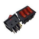 کلید راکر باریک چراغدار سه پل مدل KCD3-301N - Image 2