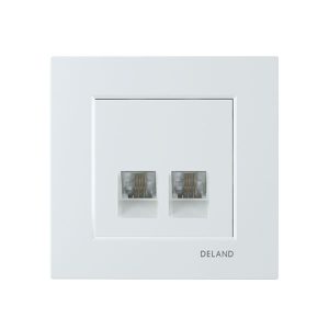 پریز تلفن دو سوکت دلند مدل آسا