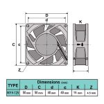 فن بوشی 12 ولت سایز 5x5x1.5 سانتی متر - Image 4