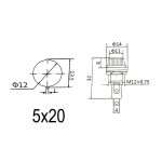 جا فیوزی روپنلی پیچی سایز 20x5 - Image 4