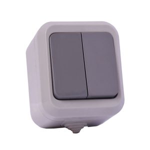 کلید دو پل بارانی روکار دلند IP44