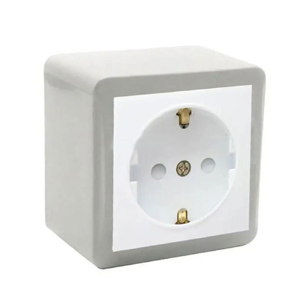پریز ارت دار روکار مغزی سرامیک پارت الکتریک مدل شهاب 4051 پریز ارت دار روکار مغزی سرامیک پارت الکتریک مدل شهاب 4051